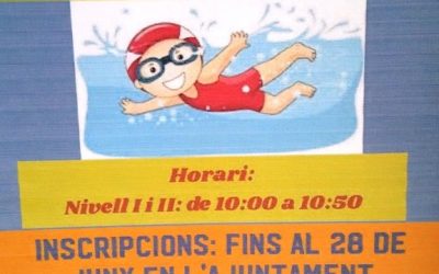 Cursos de natación Benidoleig 2017. Inscripciones hasta el 28 de junio